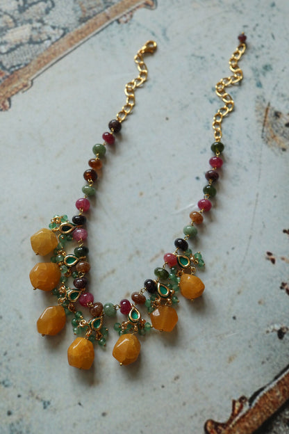 Kundan Multi Color Choker Necklace 