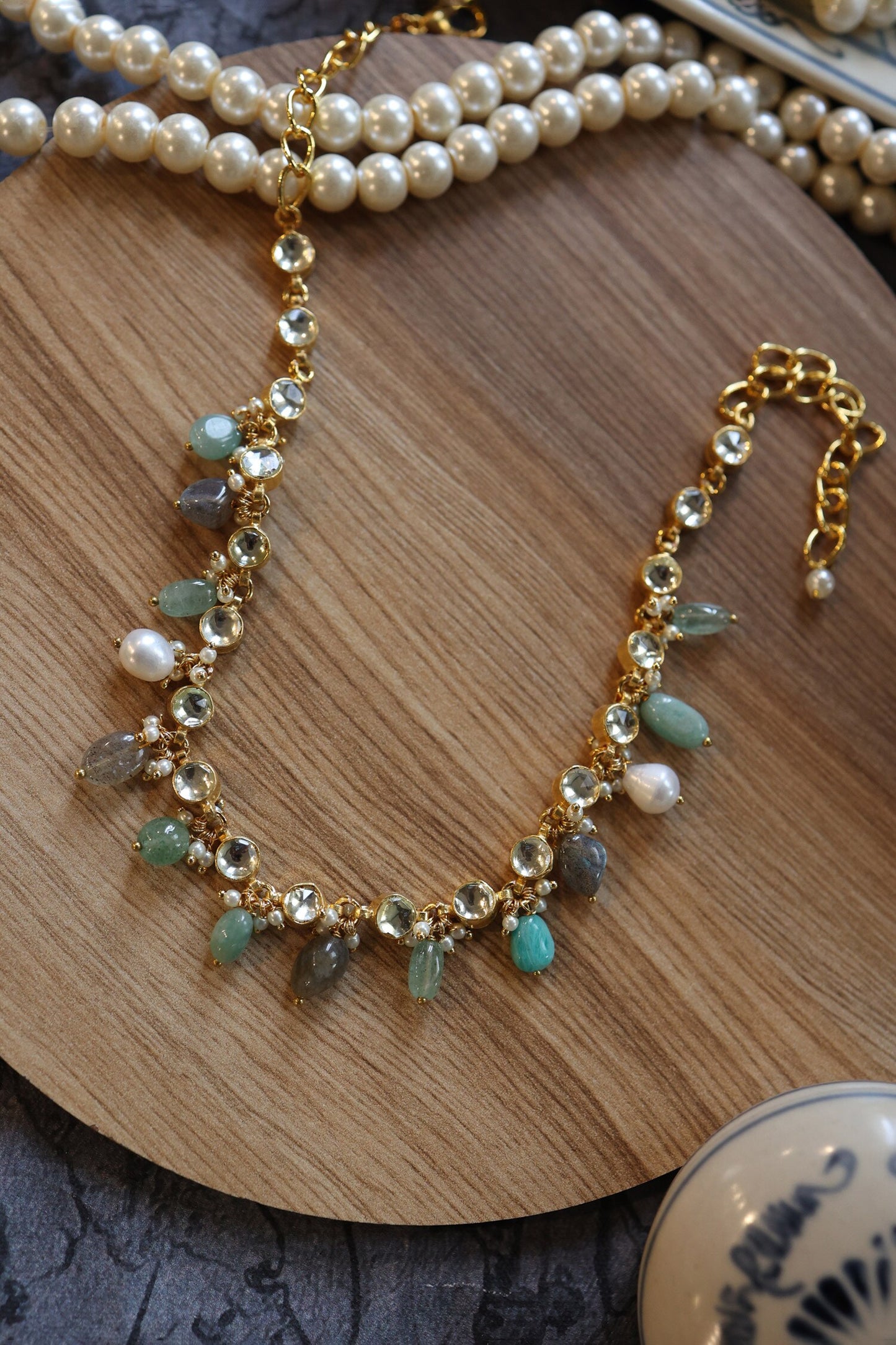 Multicolored Kundan Choker Necklace 