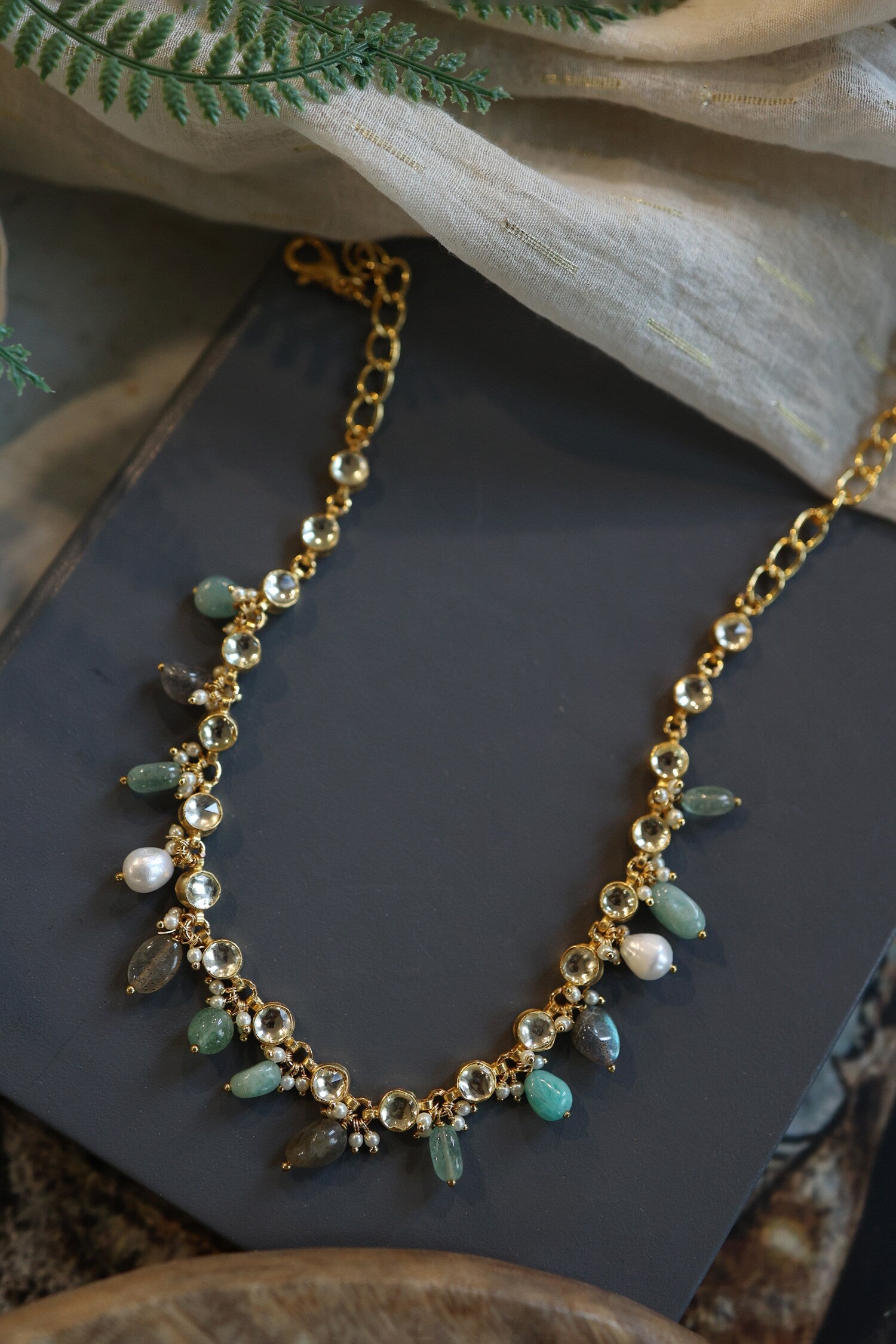 Multicolored Kundan Choker Necklace 