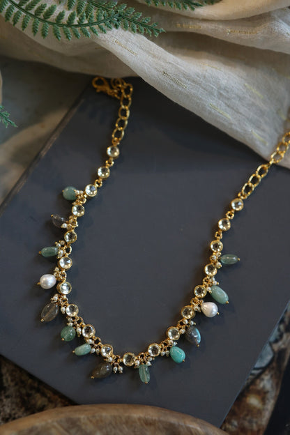 Multicolored Kundan Choker Necklace 