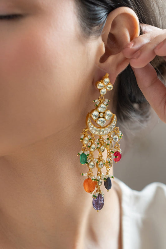 Kundan Chandbali Earrings 