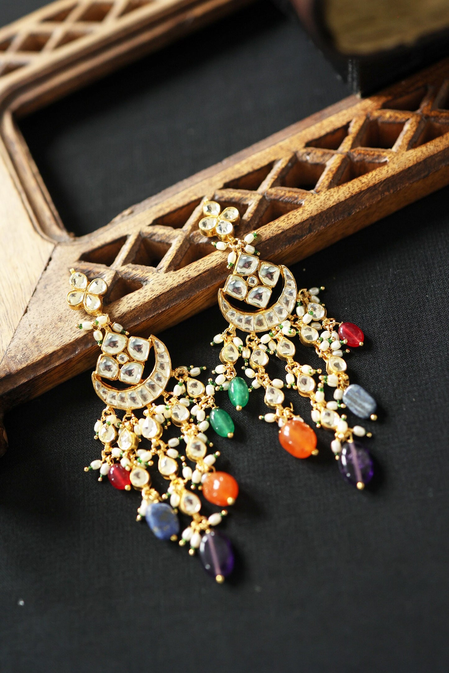 Kundan Chandbali Earrings 