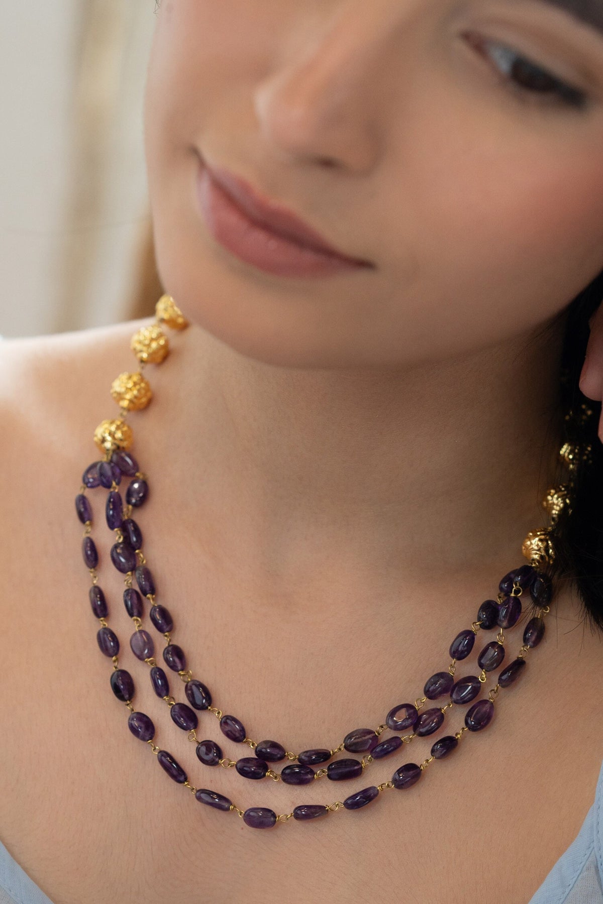 Amethyst Layered Necklace 