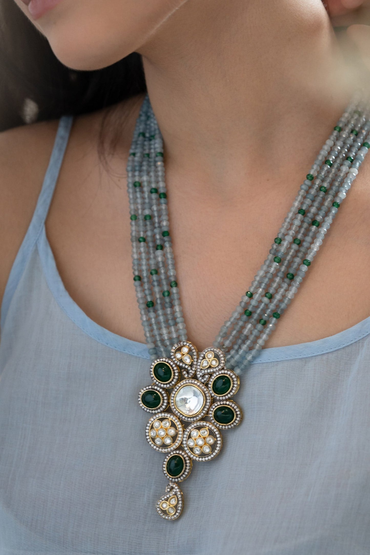 Polki Pendant Necklace 