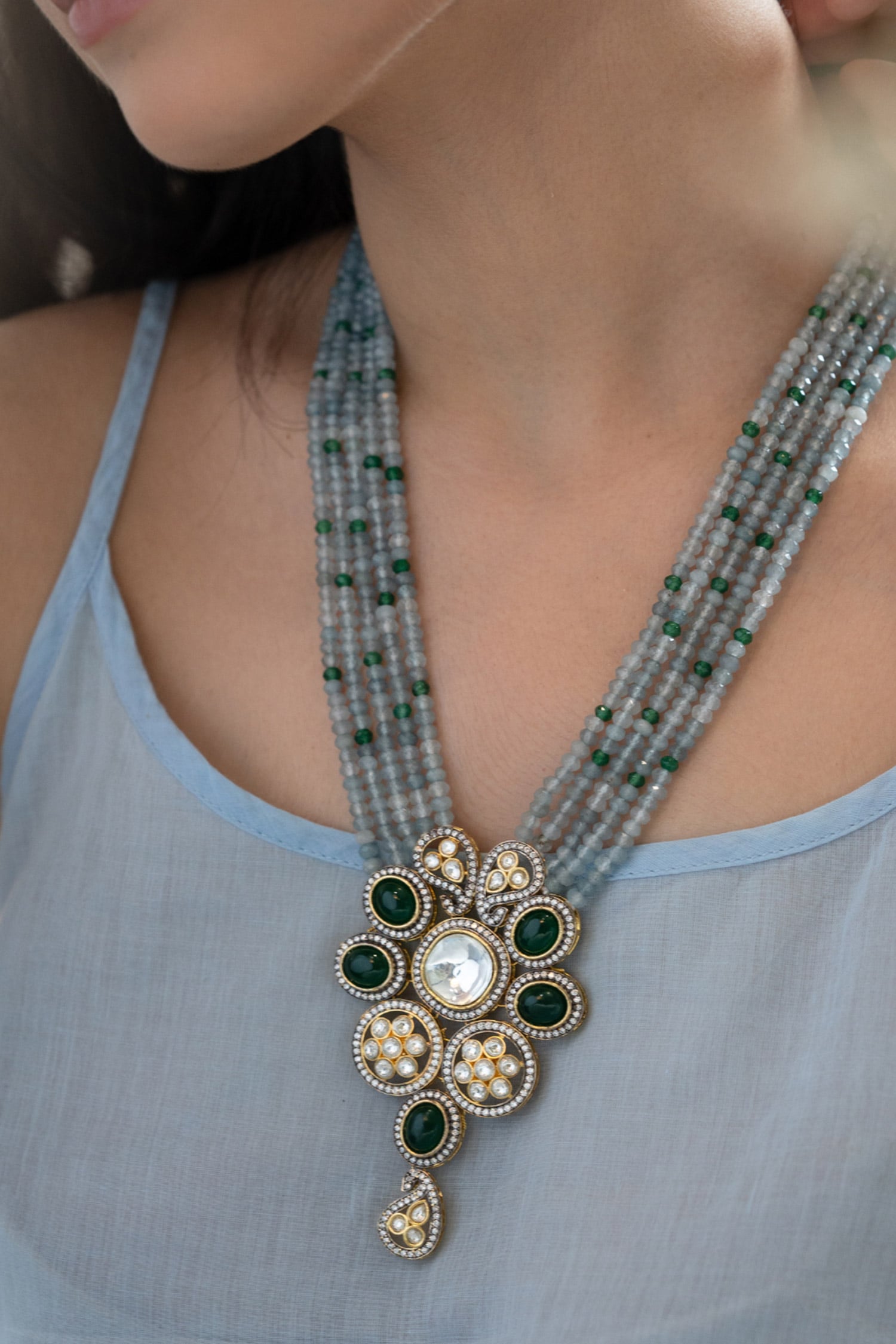 Polki Pendant Necklace 
