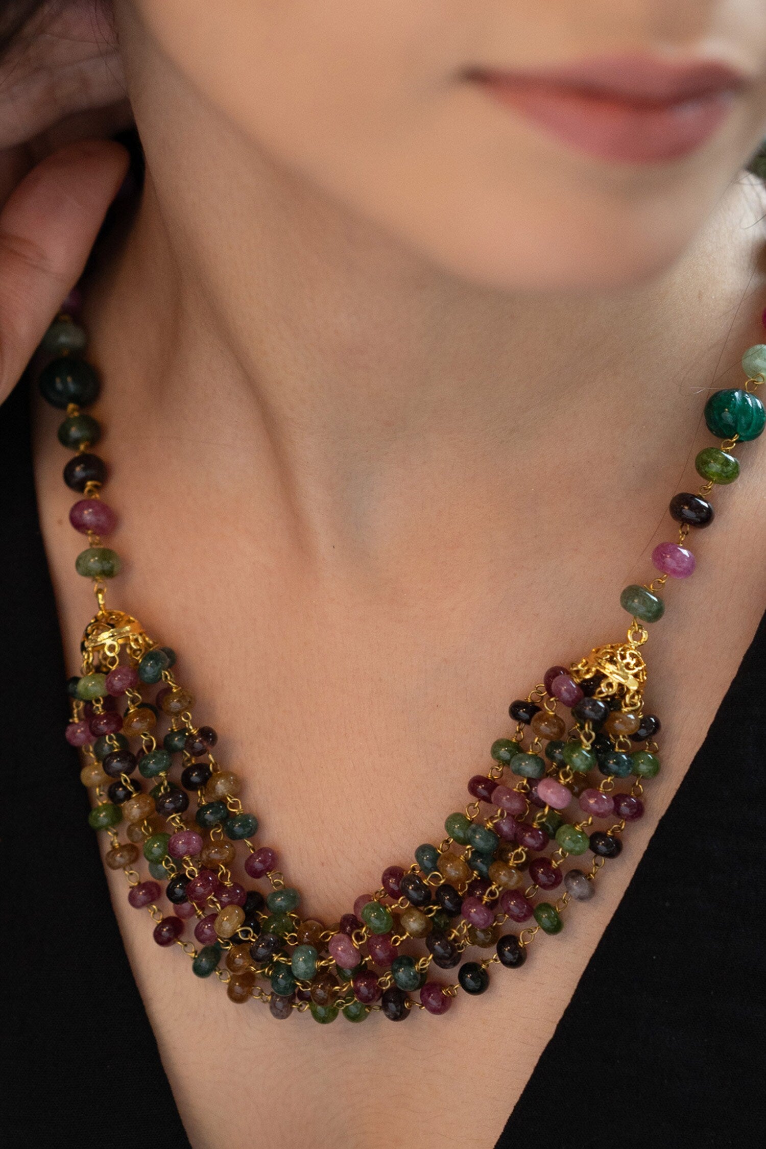 Layered Multi Color Necklace 