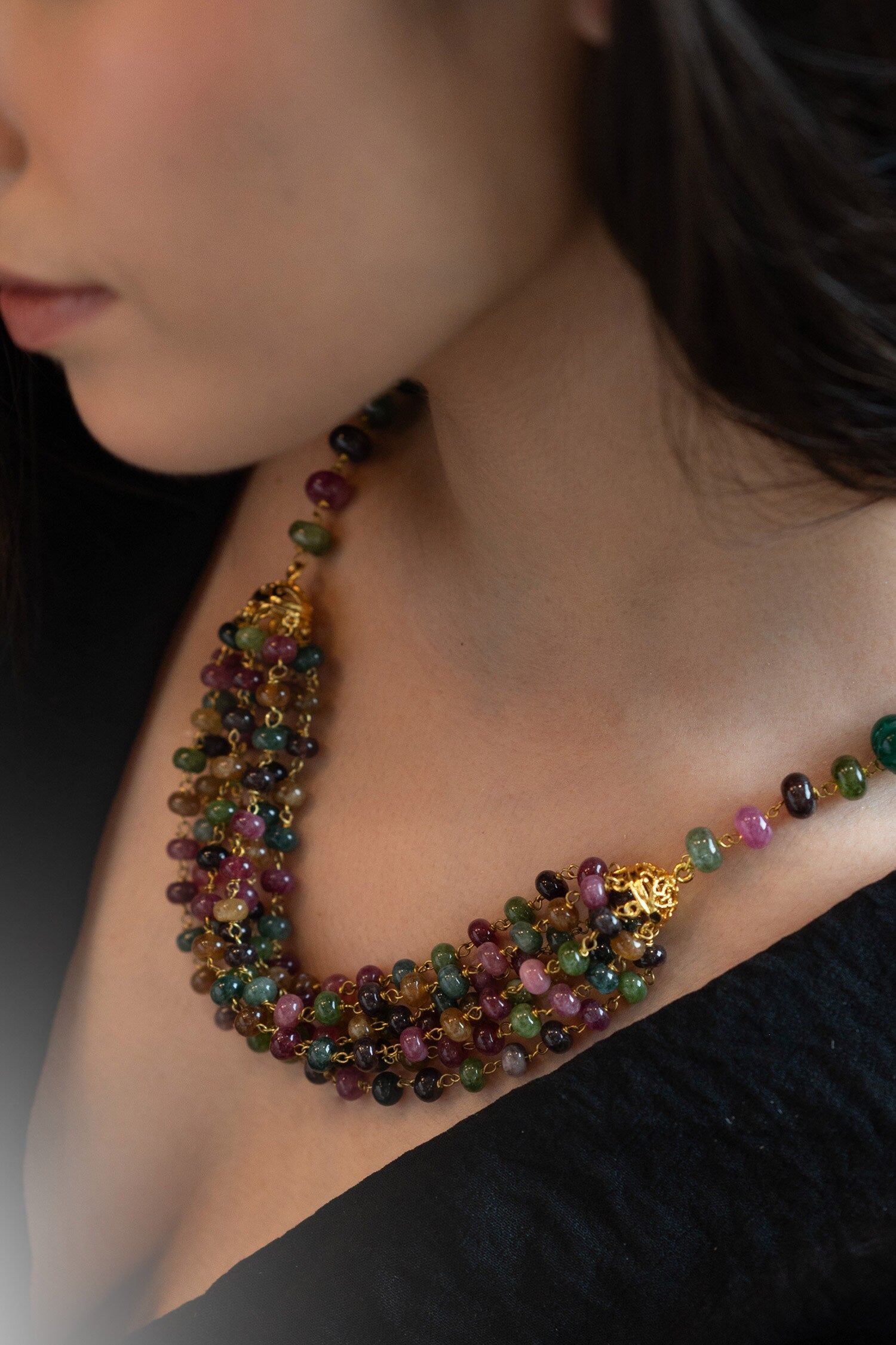 Layered Multi Color Necklace 