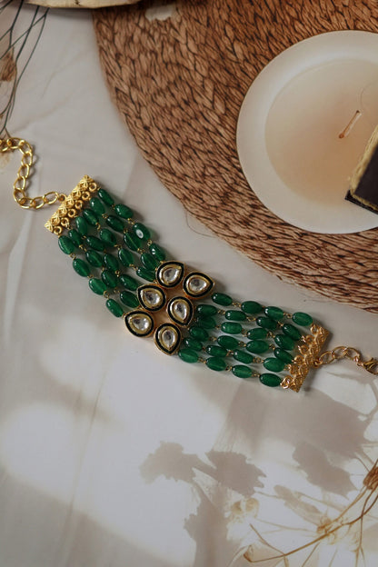 Kundan & Jade Green Bracelet 