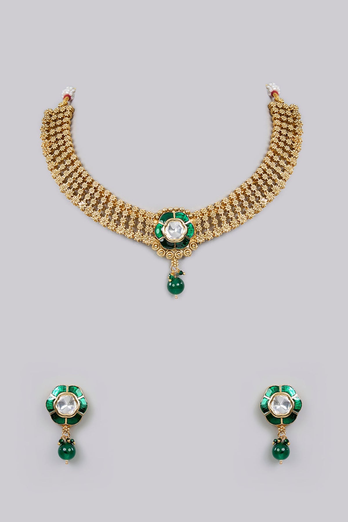 Antique Kundan Polki Choker Set 