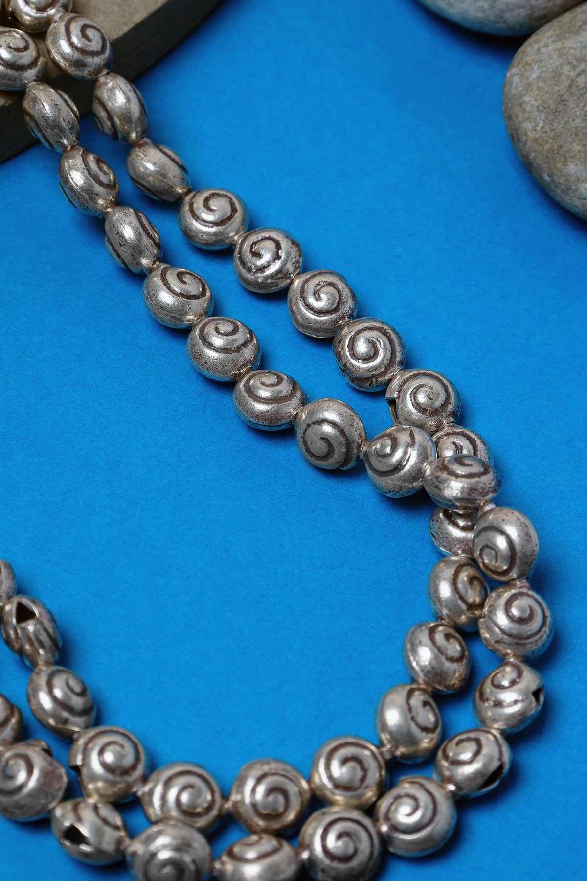 Tribal Silver Long Necklace 