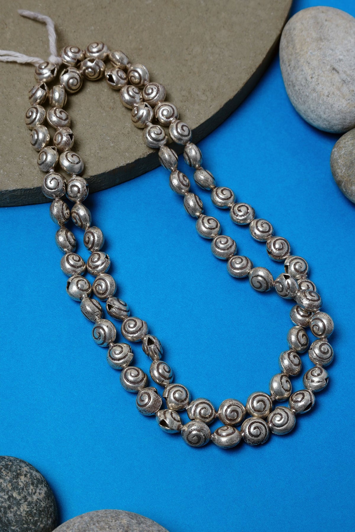 Tribal Silver Long Necklace 