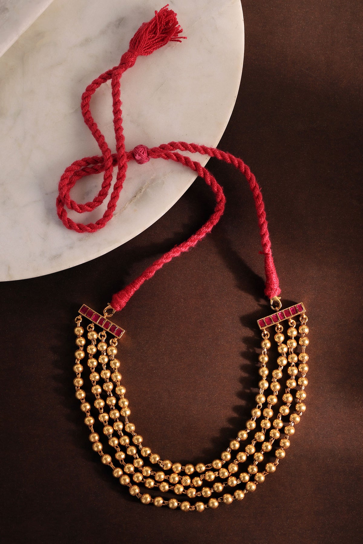 Gold Temple Choker Necklace 