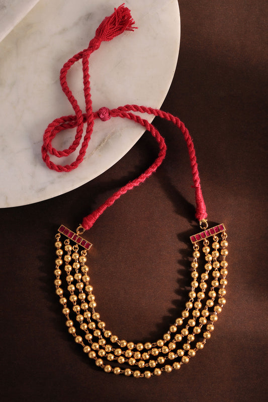 Gold Temple Choker Necklace 