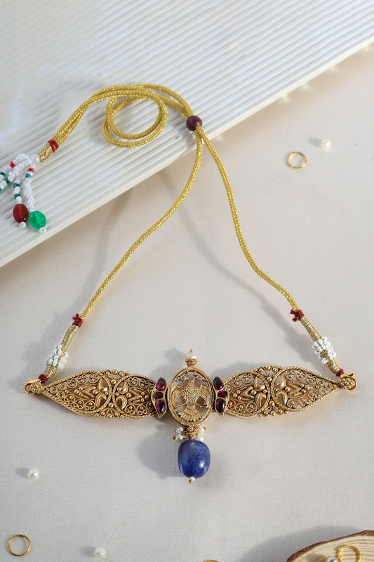 Kundan Lapis Designer Choker 