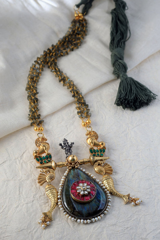 Temple Labradorite Jungle Long Necklace 