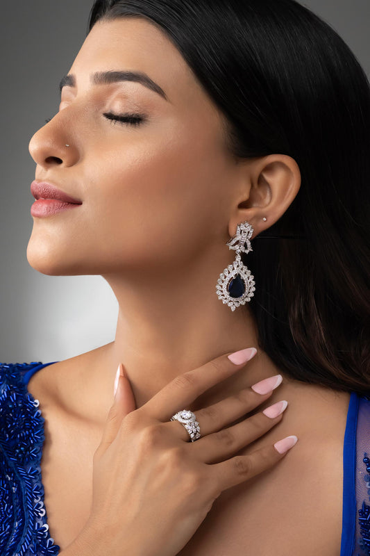 Sapphire Stone Danglers 