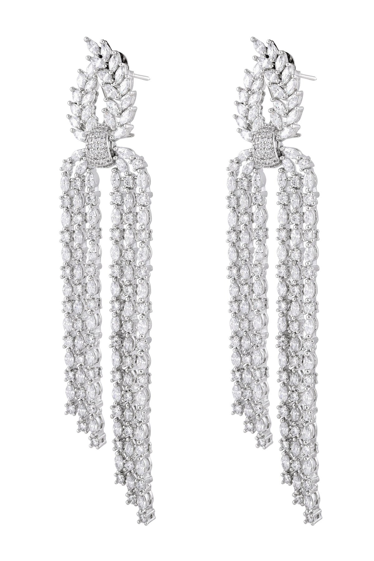 Diamond Shoulder Duster Earrings 