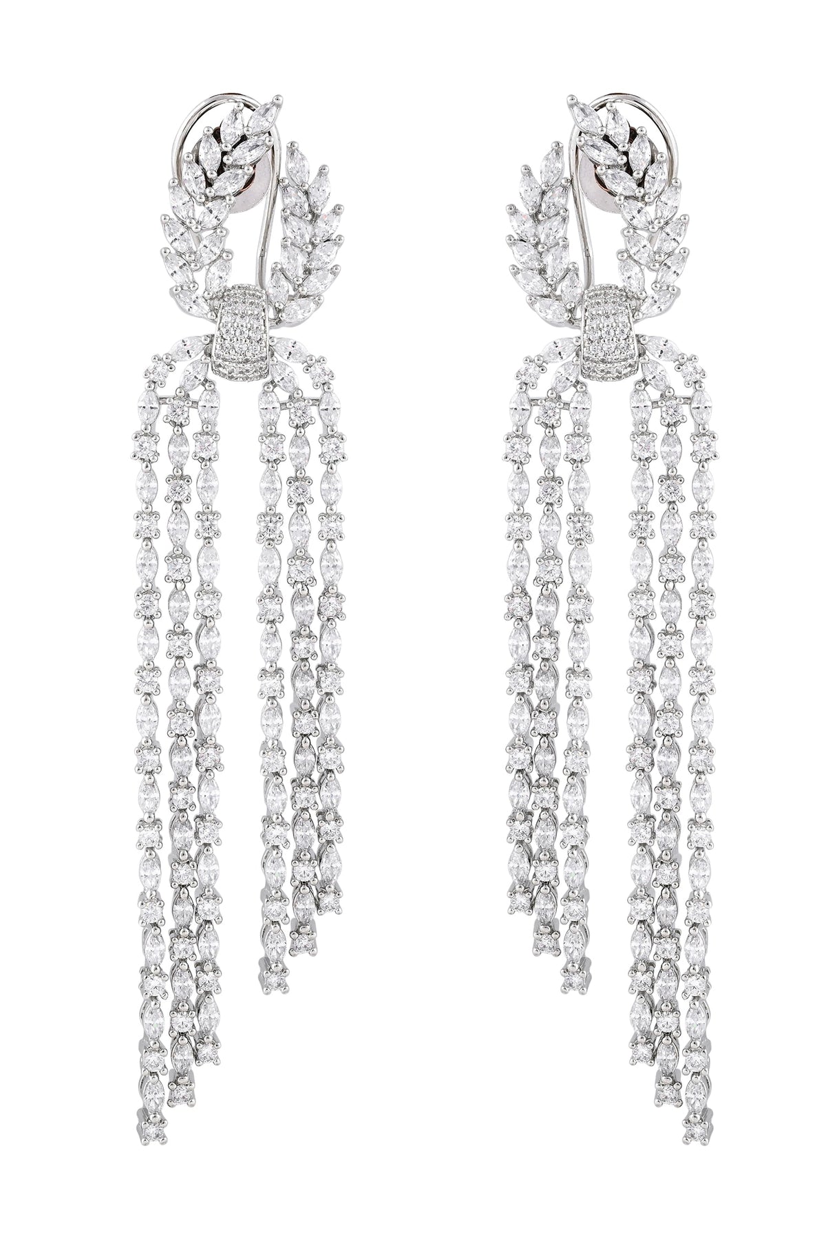 Diamond Shoulder Duster Earrings 