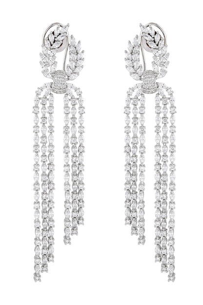 Diamond Shoulder Duster Earrings 