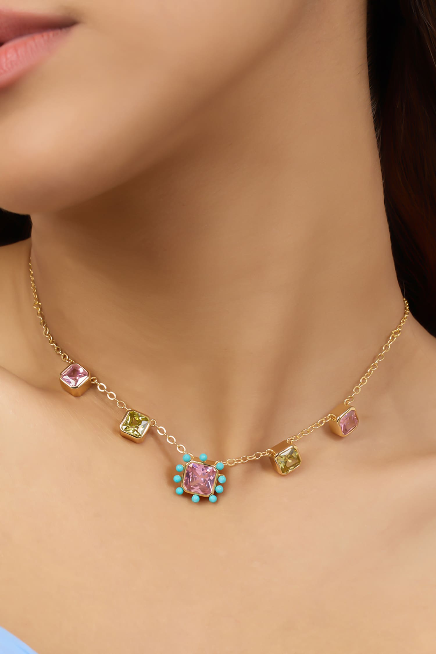 Neon Candy Charm Necklace 