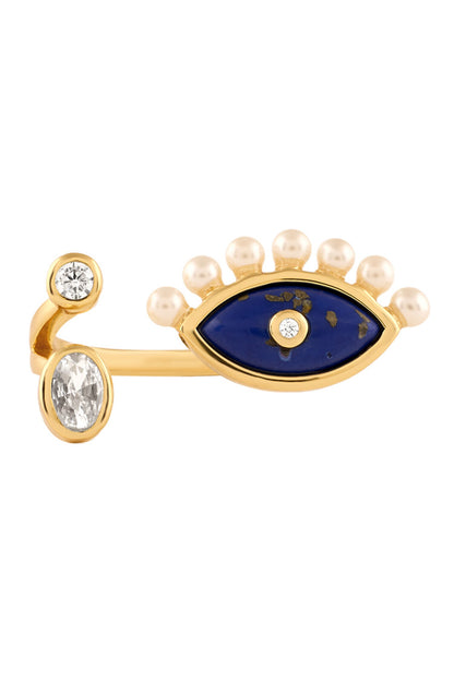 Two-Head Lapis Lazuli Ring 