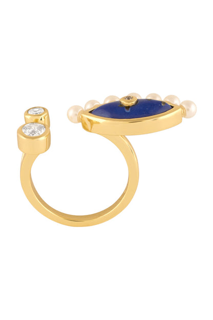 Two-Head Lapis Lazuli Ring 