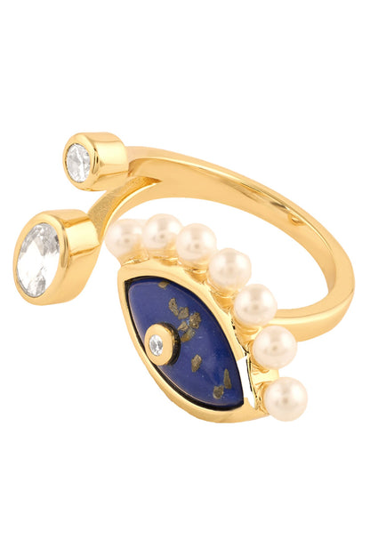 Two-Head Lapis Lazuli Ring 