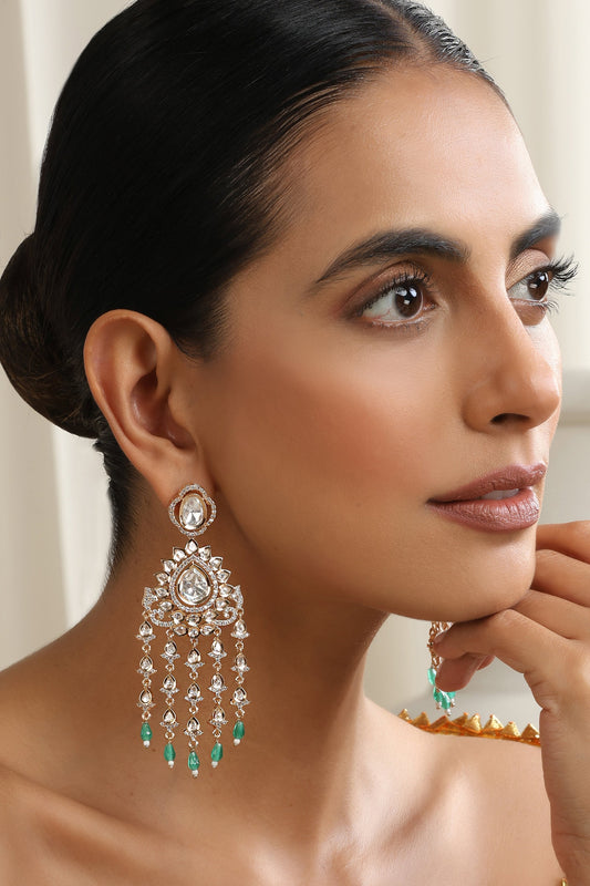 Mint Polki Dangler Earrings 
