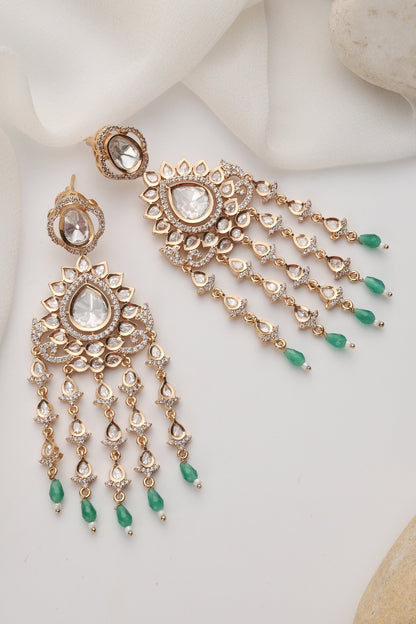 Mint Polki Dangler Earrings 