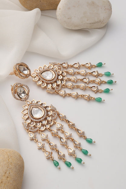 Mint Polki Dangler Earrings 