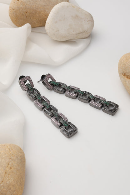 Multicolour Zirconia Dangler Earrings 