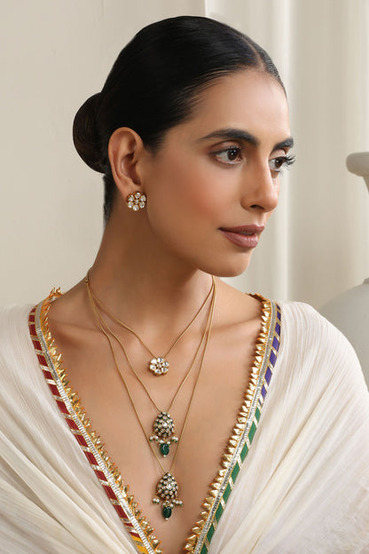 Polki Layered Necklace Set 