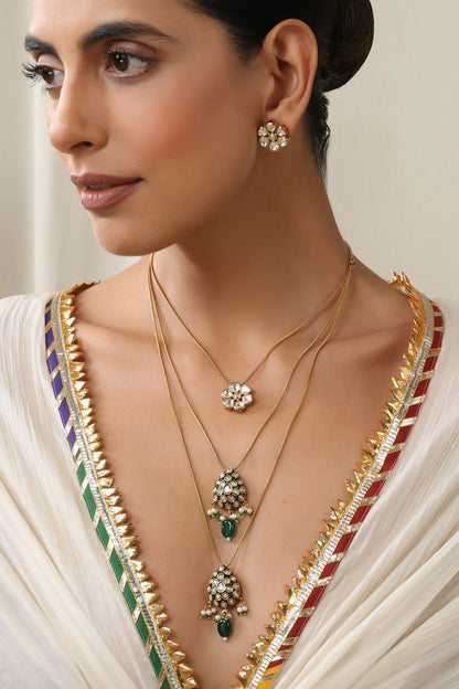 Polki Layered Necklace Set 