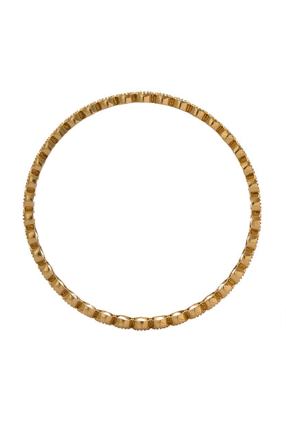 Gold & White Beaded Bangles Set 