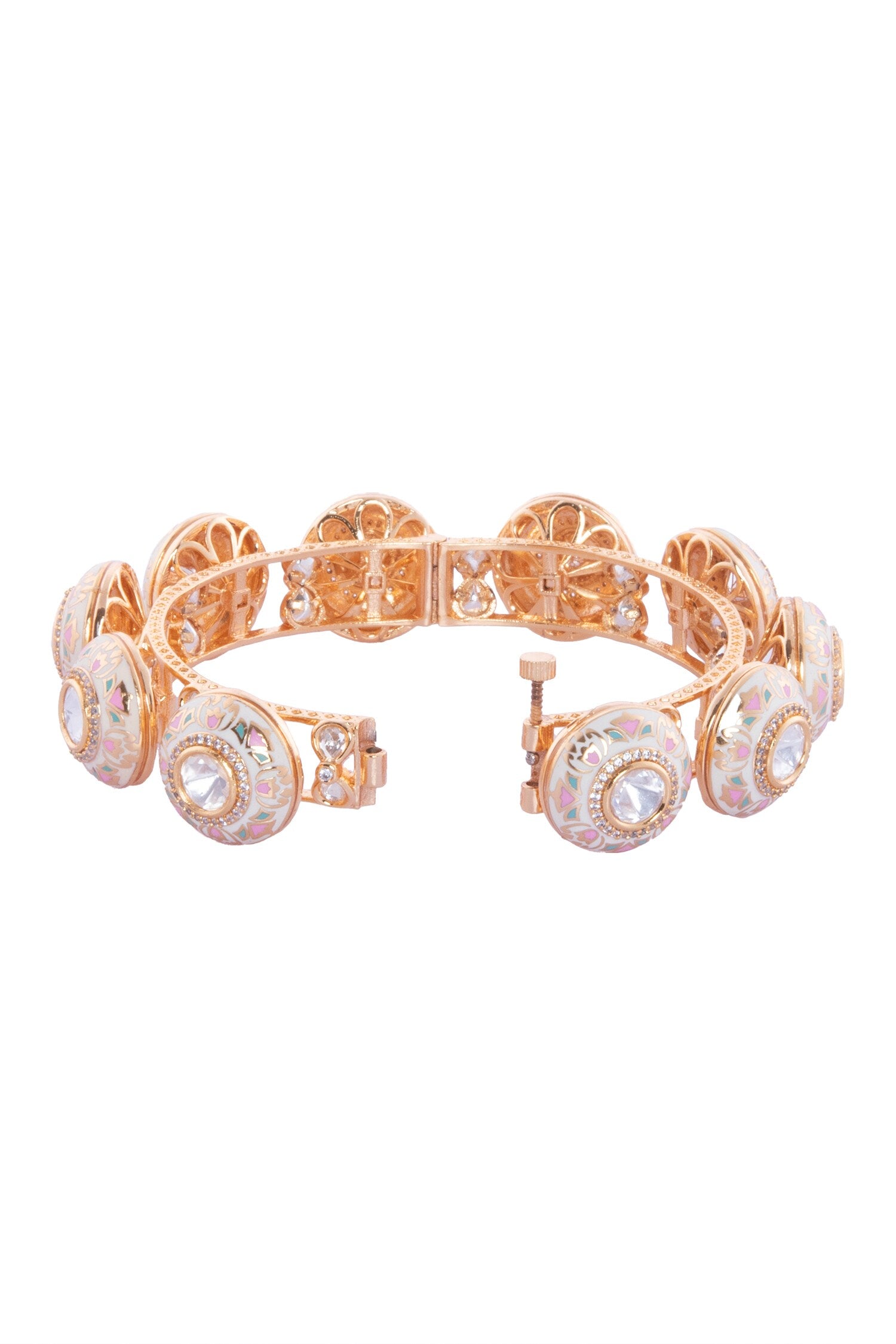 Gold Multicolor Decorative Bangles Set 