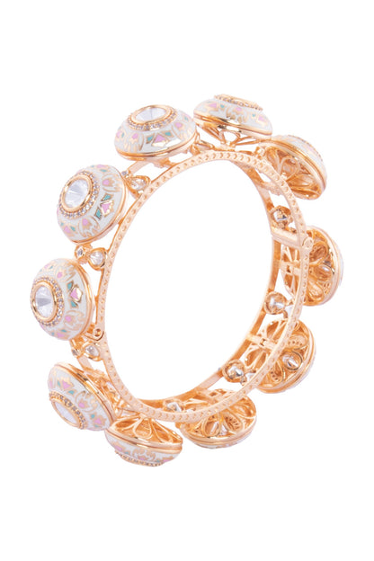Gold Multicolor Decorative Bangles Set 