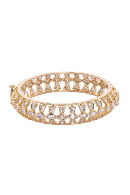 Gold Brass Cutwork Bangle Set 