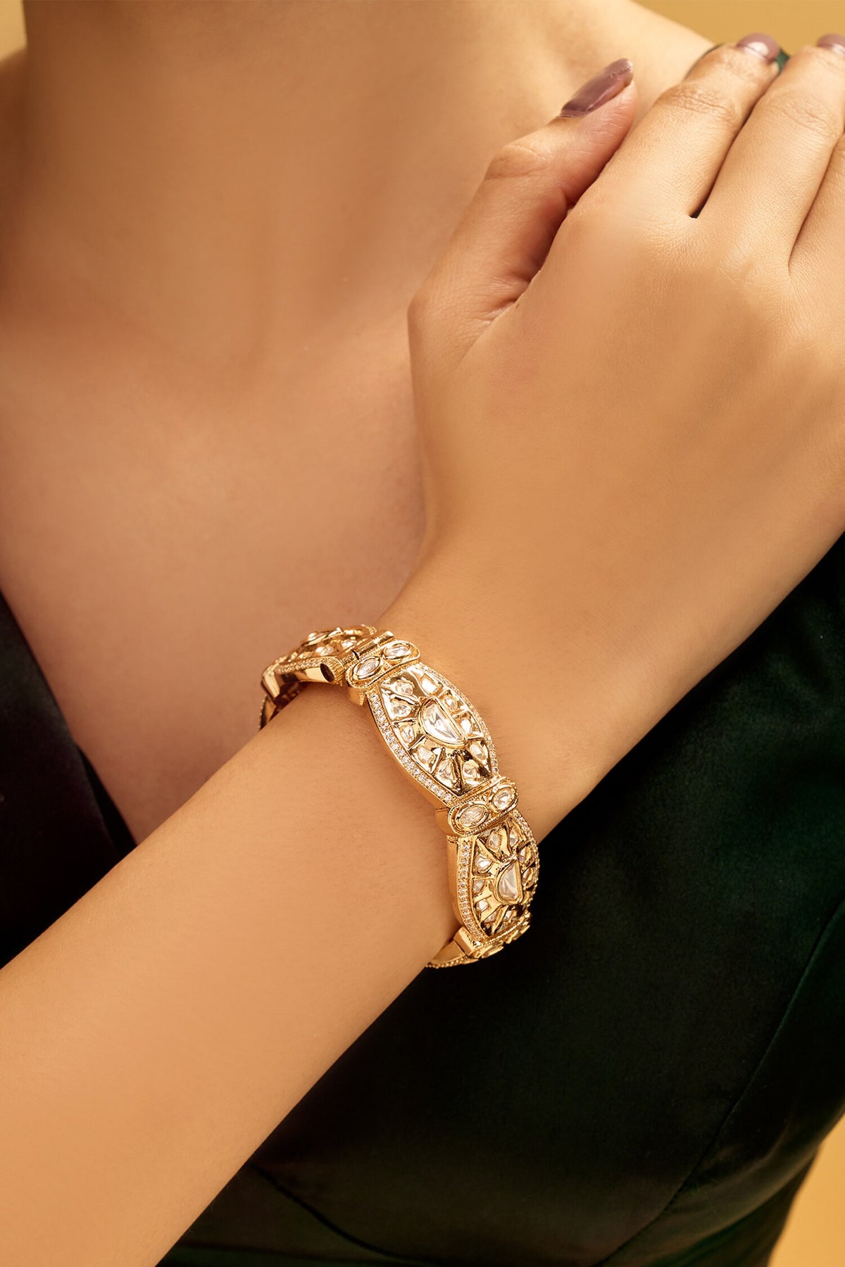 Gold Plated Brass Bangles Set 