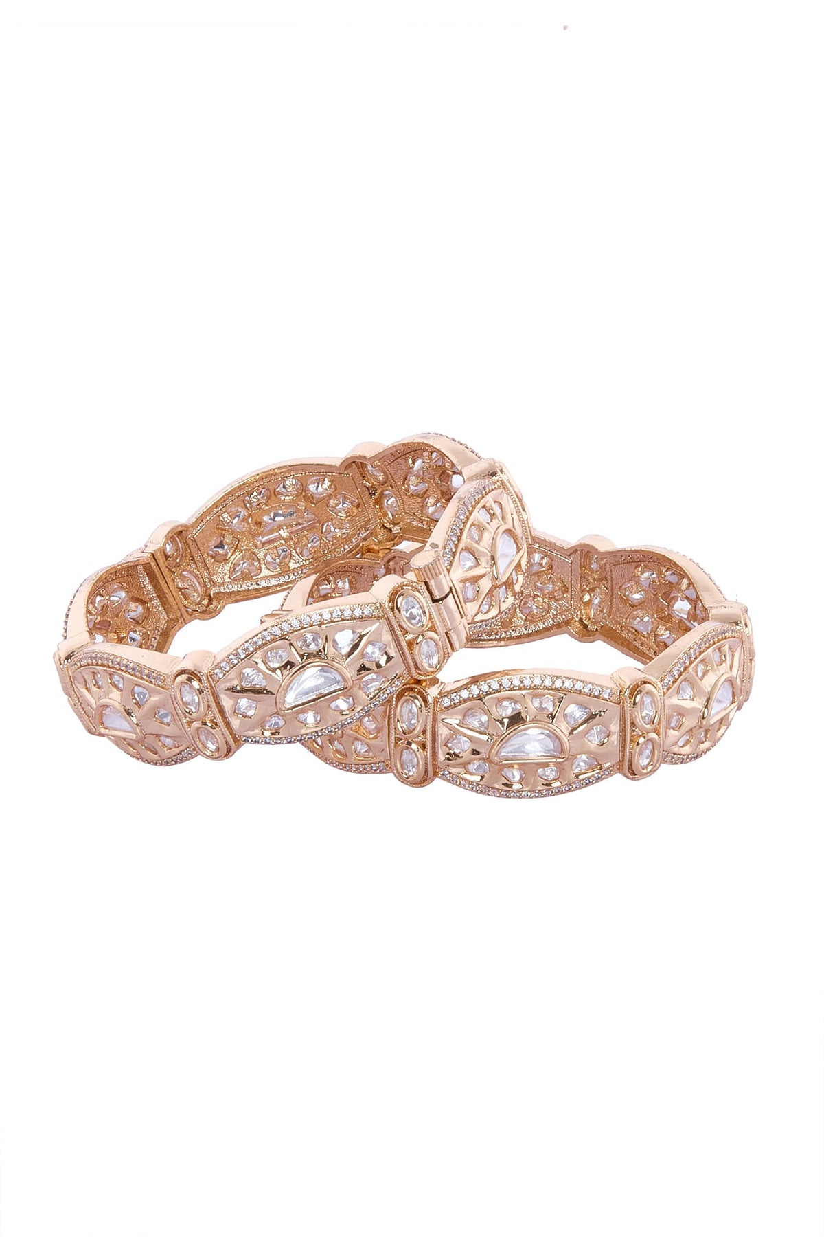 Gold Plated Brass Bangles Set 
