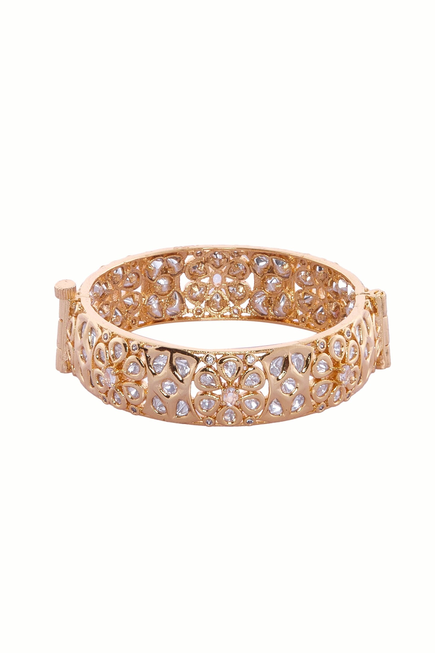 Gold Plated Cutwork Bangle Set 
