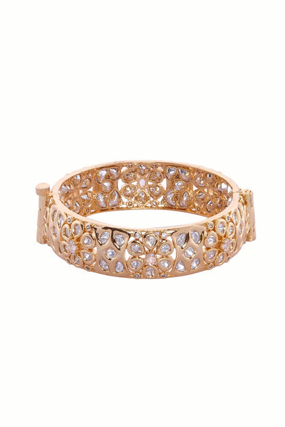 Gold Plated Cutwork Bangle Set 