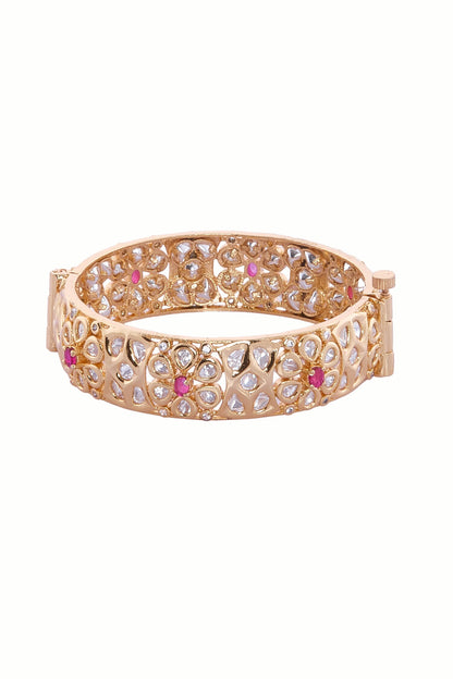 Gold Plated Decorative Bangles Set 