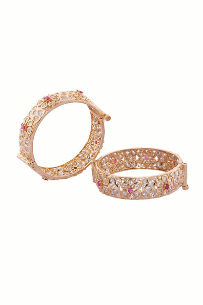 Gold Plated Decorative Bangles Set 