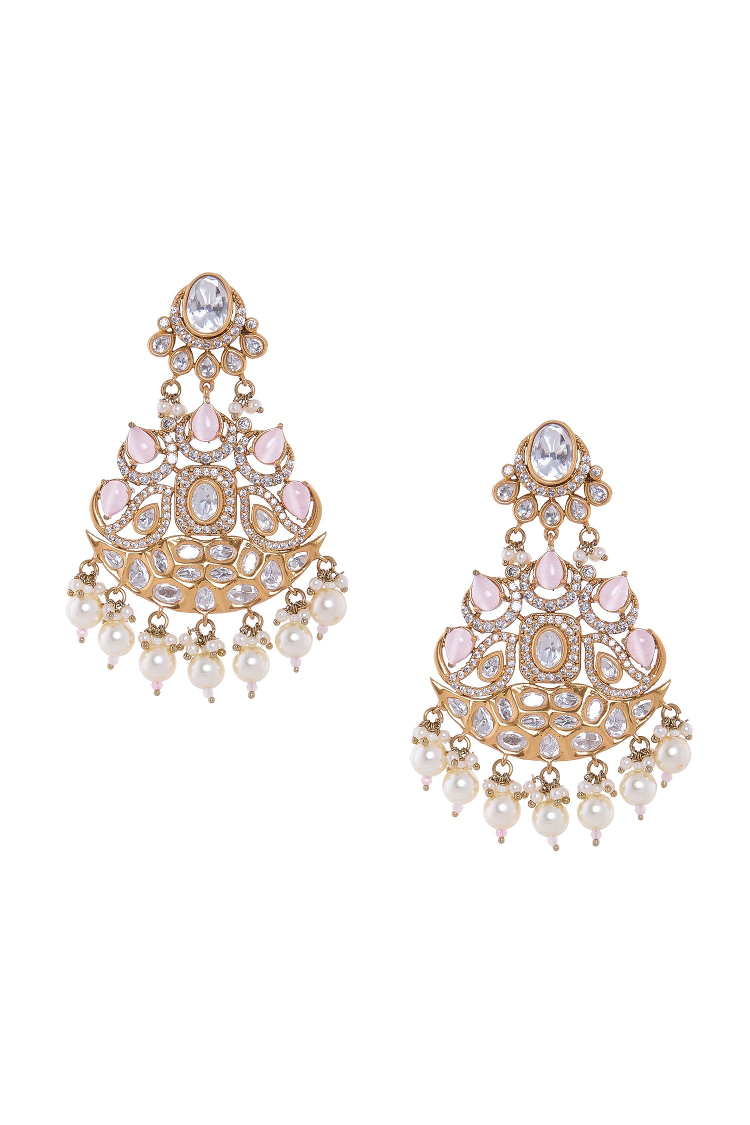 Light Pink Pearl Drop Earrings 