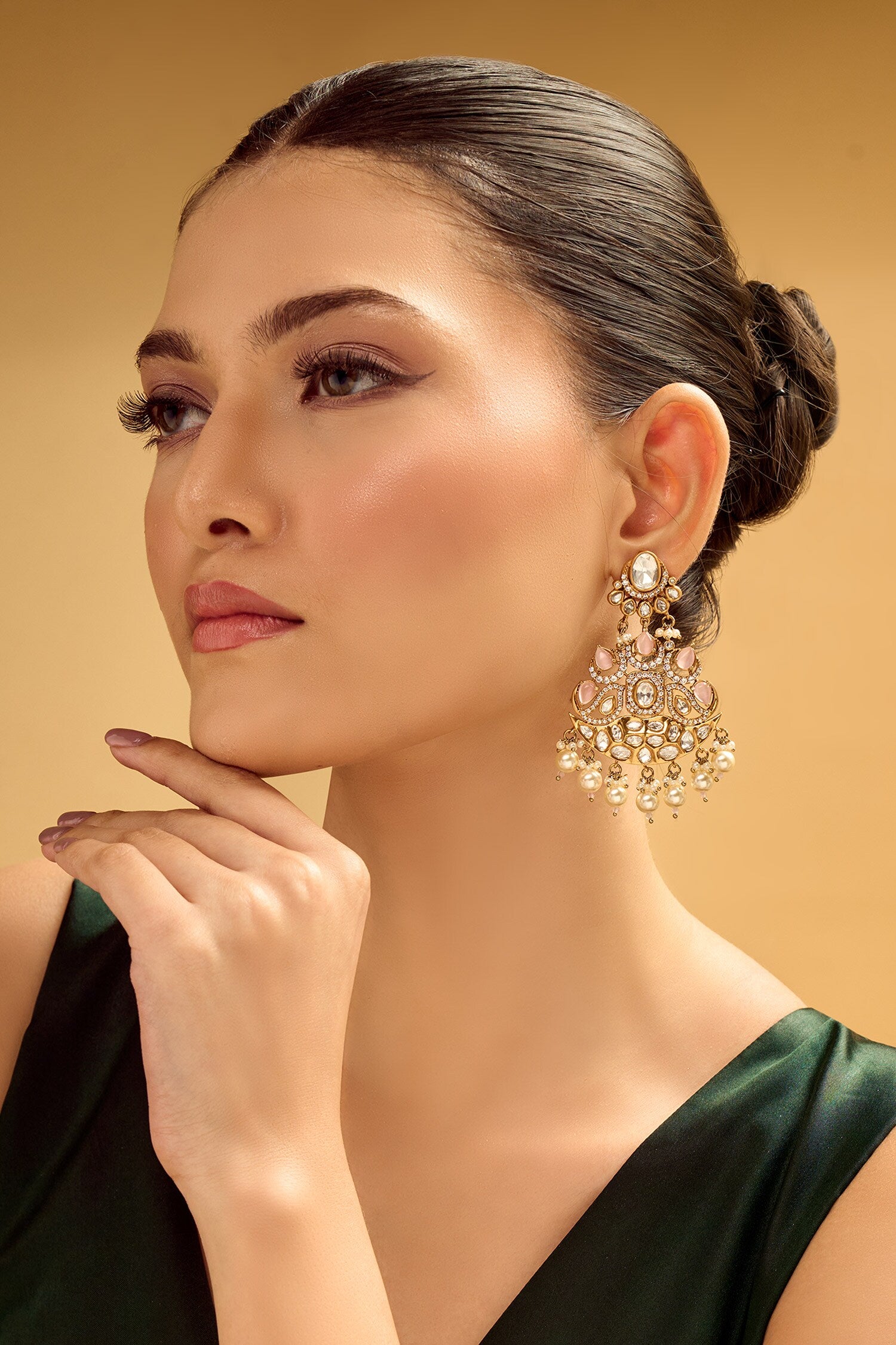 Light Pink Pearl Drop Earrings 