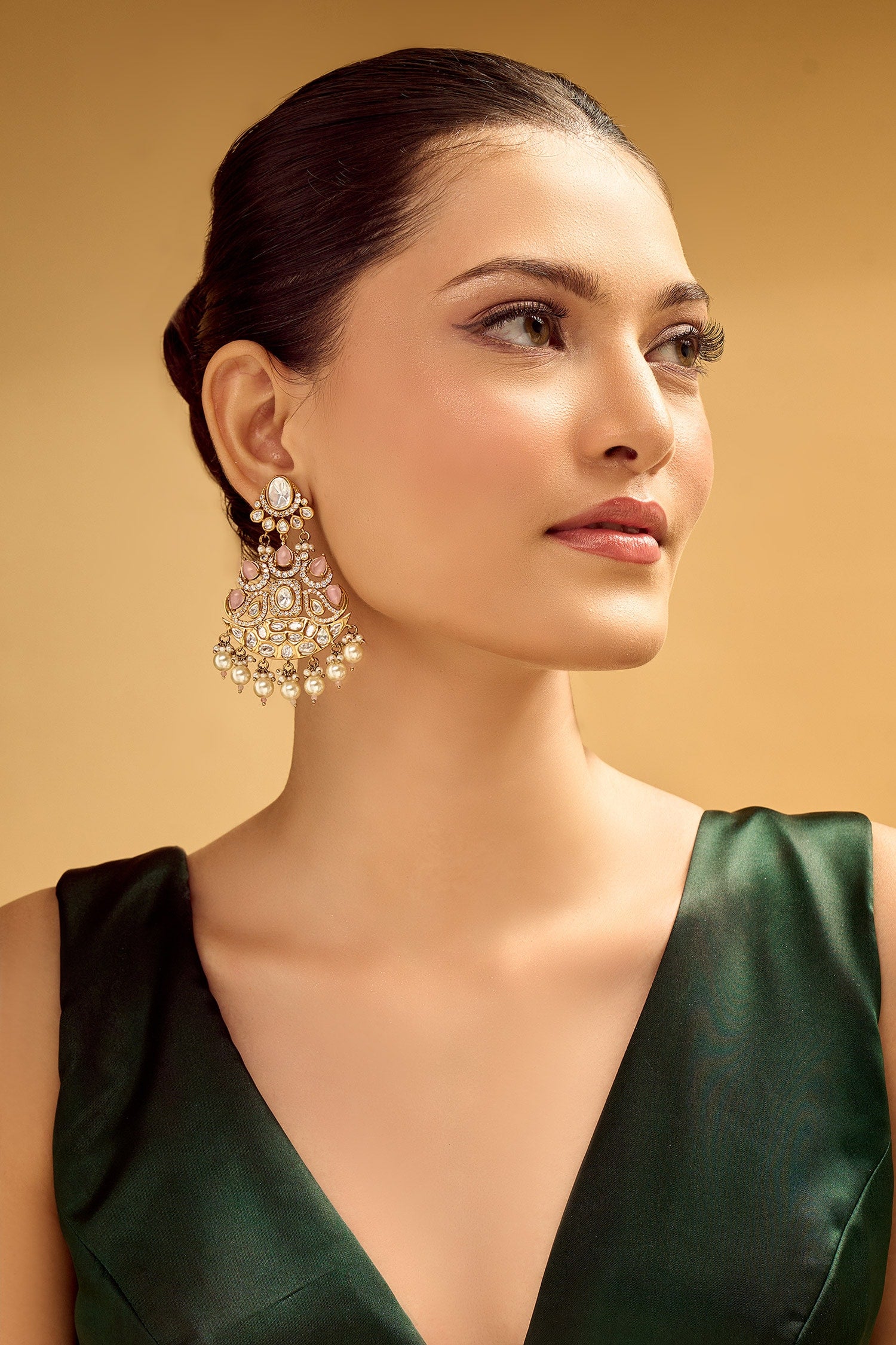 Light Pink Pearl Drop Earrings 