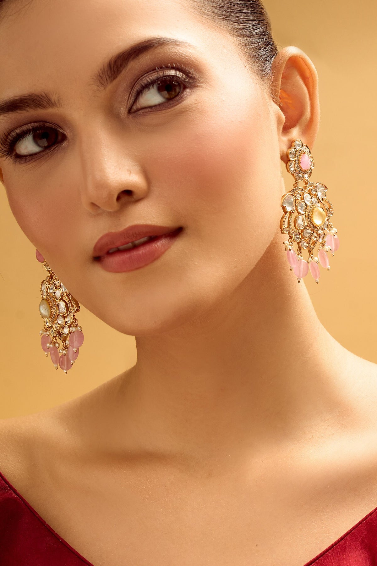 Floral Design Dangler Earrings 