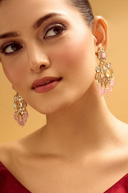 Floral Design Dangler Earrings 