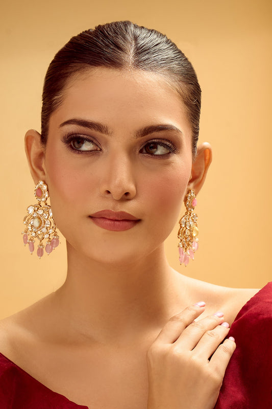 Floral Design Dangler Earrings 