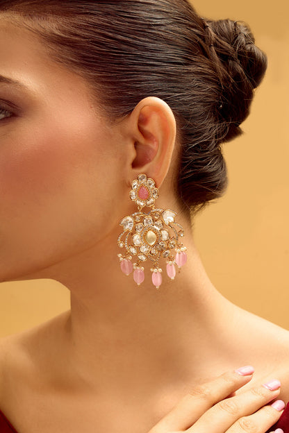 Floral Design Dangler Earrings 